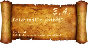 Boldizsár Anikó névjegykártya