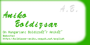 aniko boldizsar business card